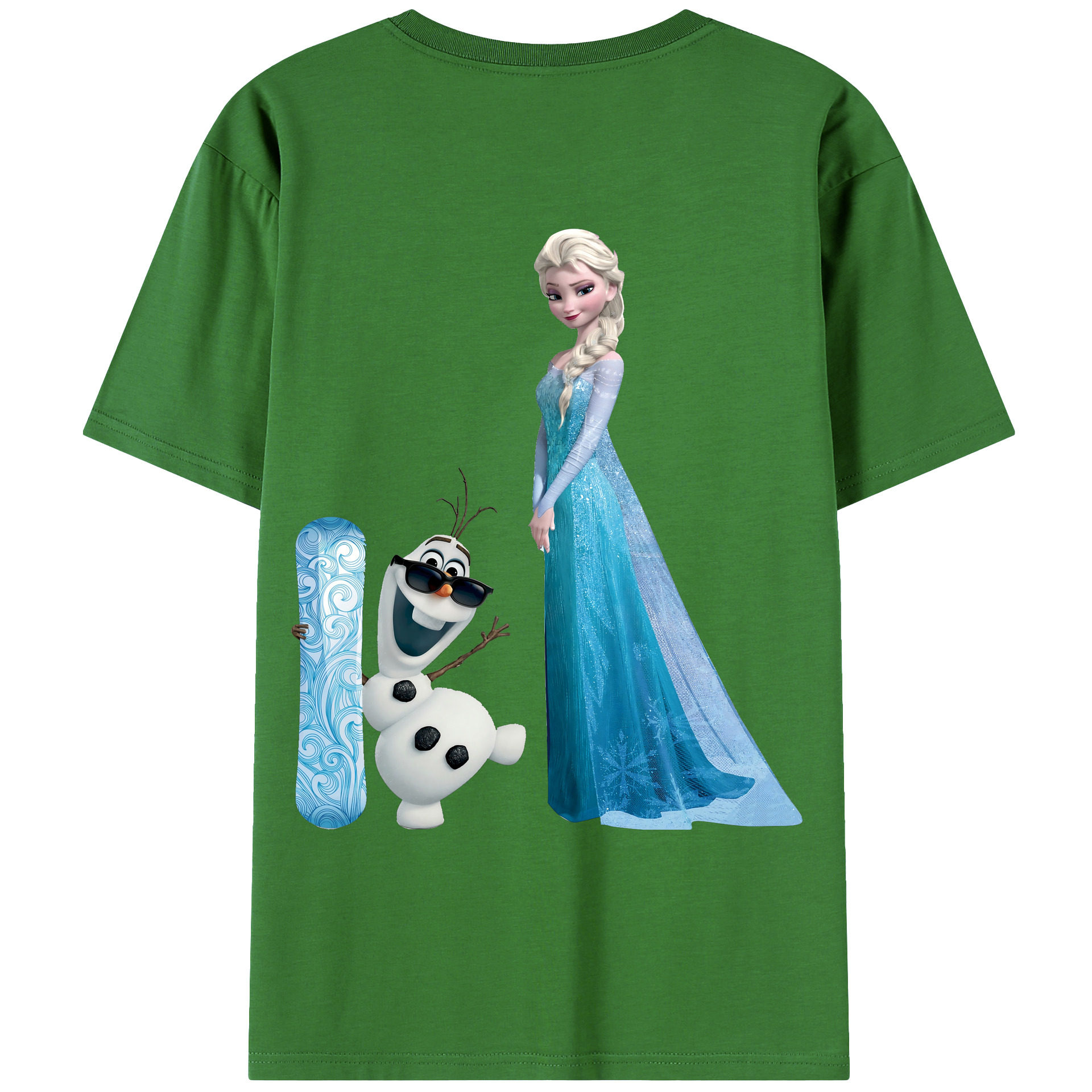 （画像用） アナと雪の女王 アンナ エルサ Frozen Anna Elsa レディース半袖Tシャツ(バックプリント)